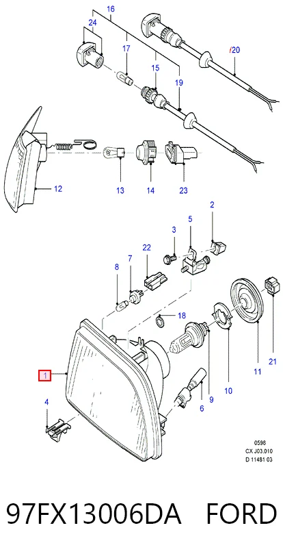 Luz esquerda Magneti Marelli LPA732
