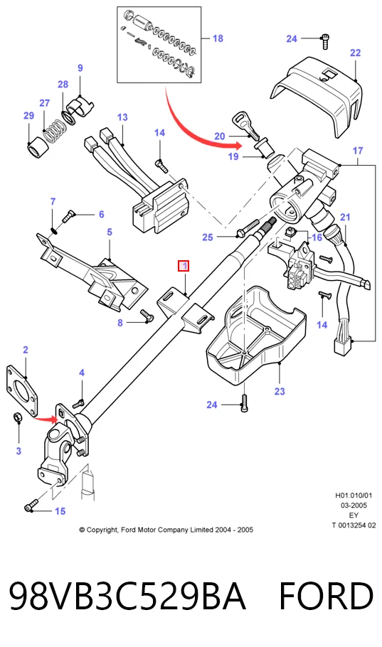 98VB3C529BA Ford