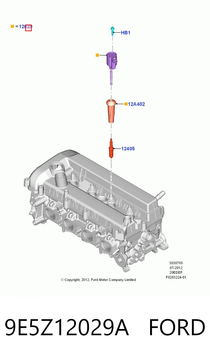 9E5Z12029A Ford Bobina de ignição