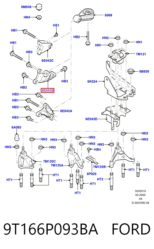 9T166P093BA Ford