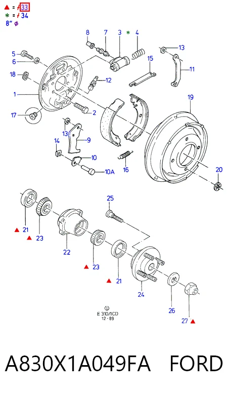 Rolamento de cubo traseiro Ford Sierra  BNG ao melhor preço