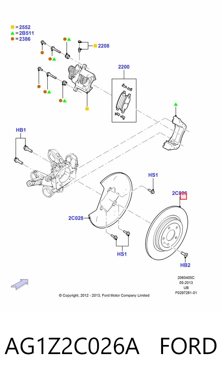 Disco do freio traseiro para Ford Edge I U387