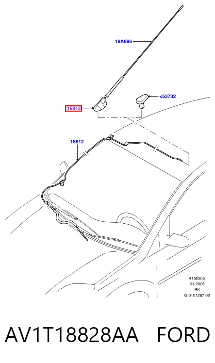 Antena Ford Fiesta COURIER J5S, J3S