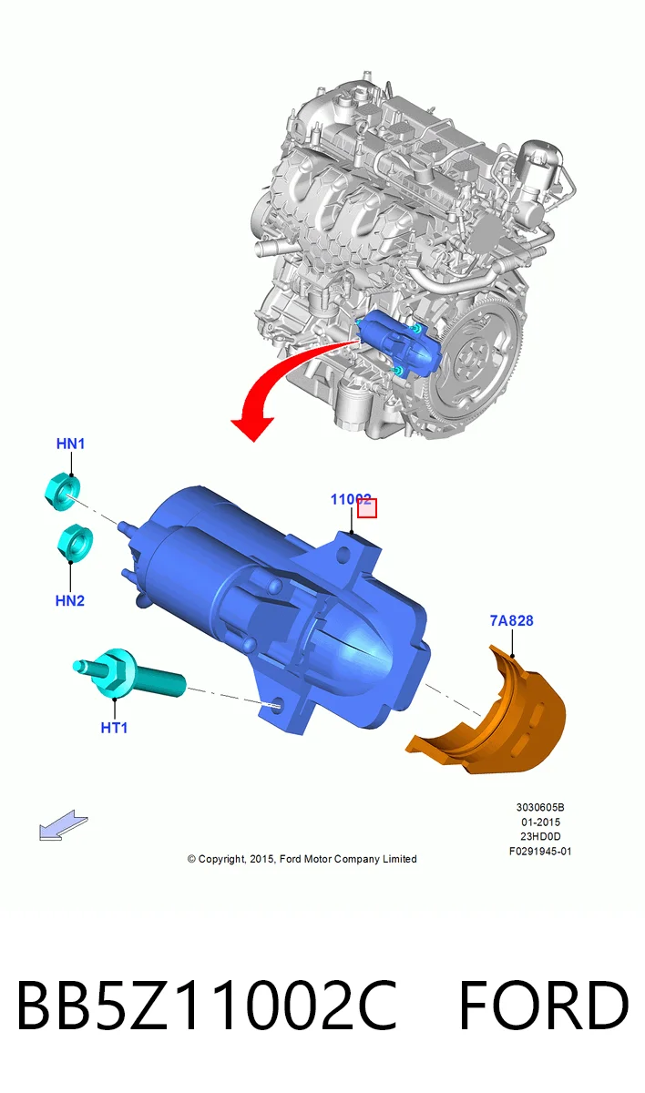 Motor de arranco Ford Edge I U387