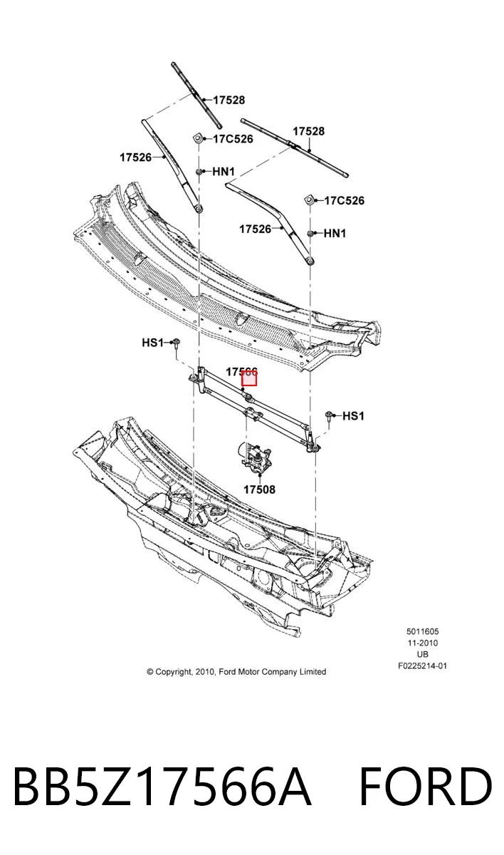 Trapézio de limpador pára-brisas para Ford Explorer  U5