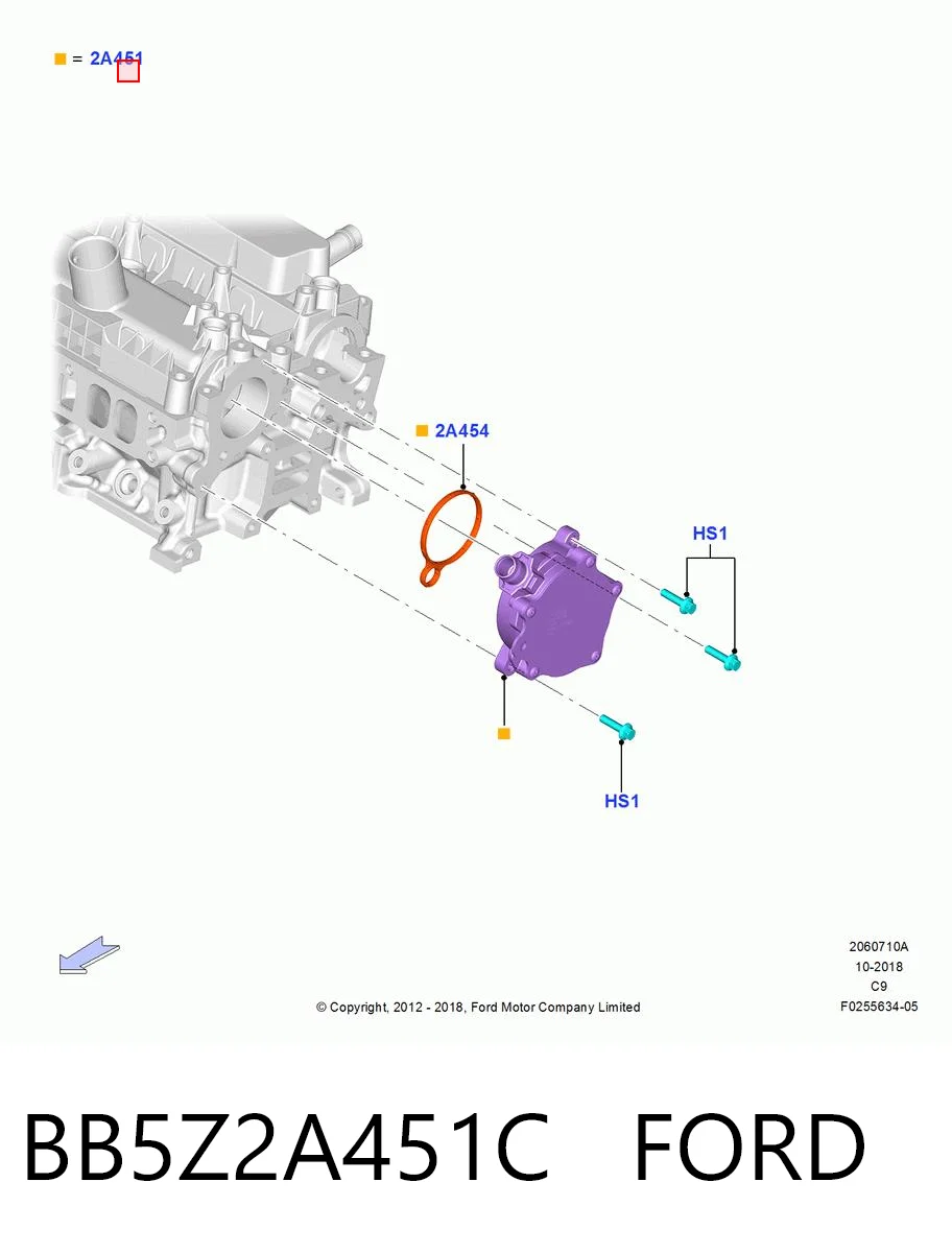 BB5Z2A451C Ford Bomba a vácuo