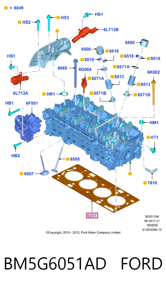 31460680 Volvo Vedante de cabeça de motor (CBC)