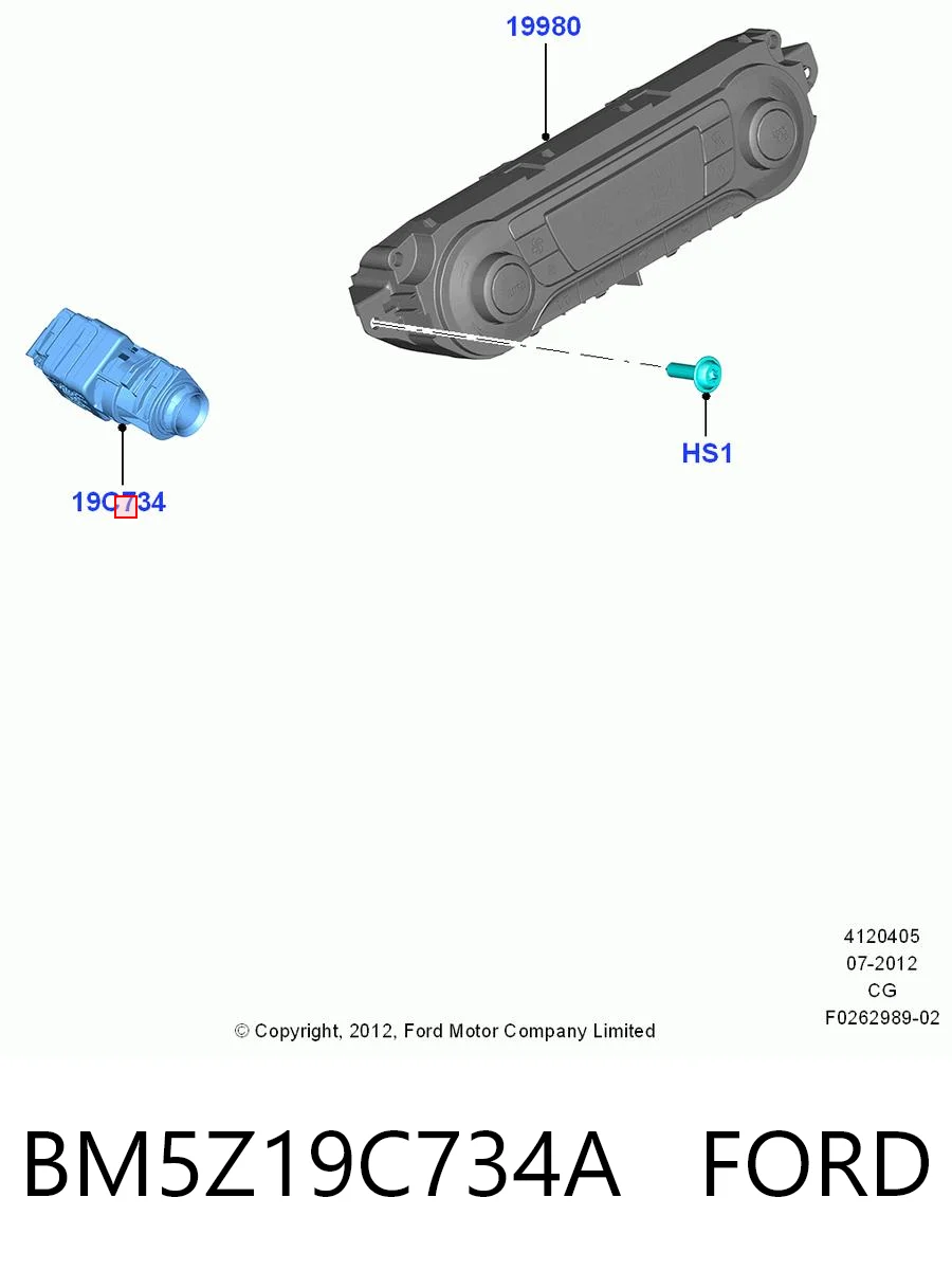 BM5Z19C734A Ford Sensor de temperatura de ar no salão