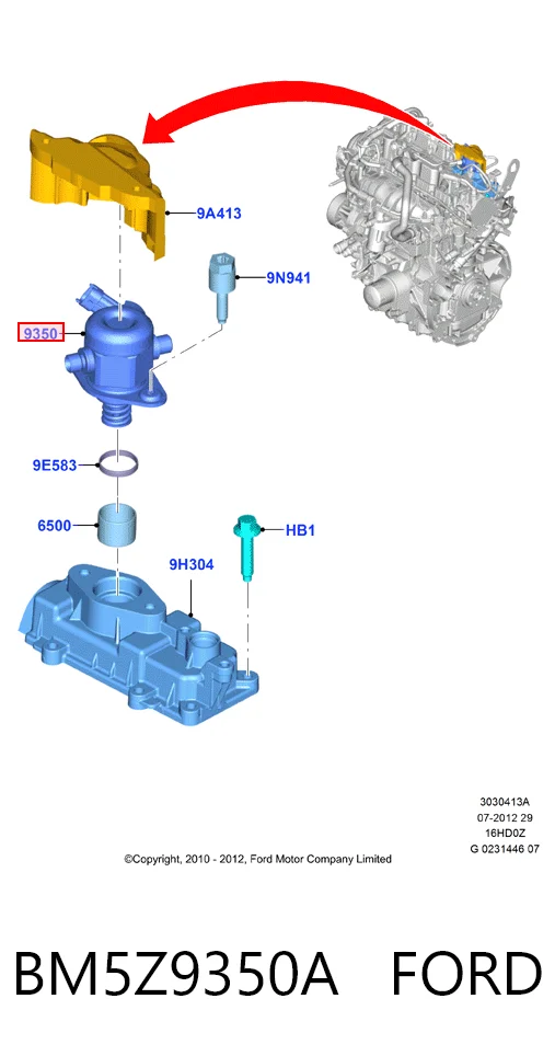 BM5Z9350A Ford Bomba de combustível de pressão alta