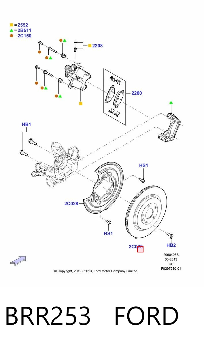 Disco do freio traseiro para Ford Explorer  U5