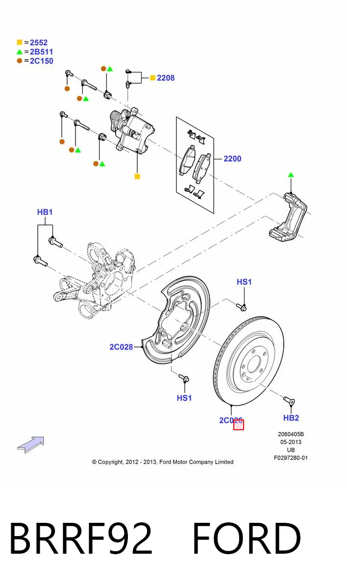 Disco do freio traseiro Ford Explorer  U5