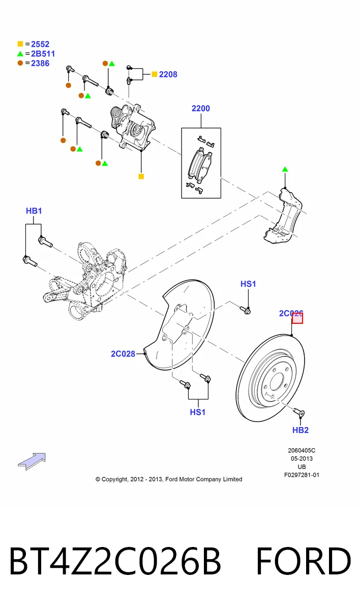 Disco do freio traseiro Ford Edge I U387