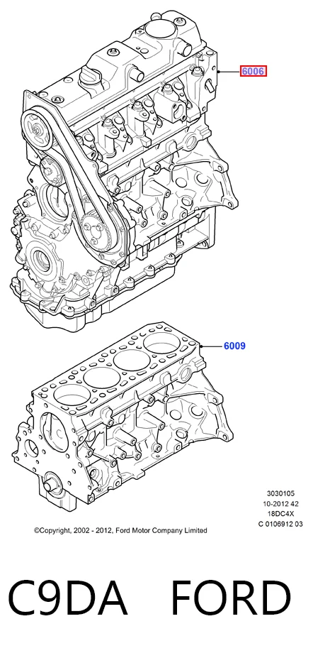 C9DA Ford Motor montado