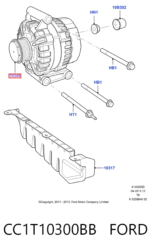 CC1T10300BB Ford Gerador