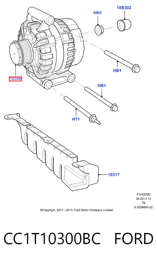 CC1T10300BC Ford Gerador