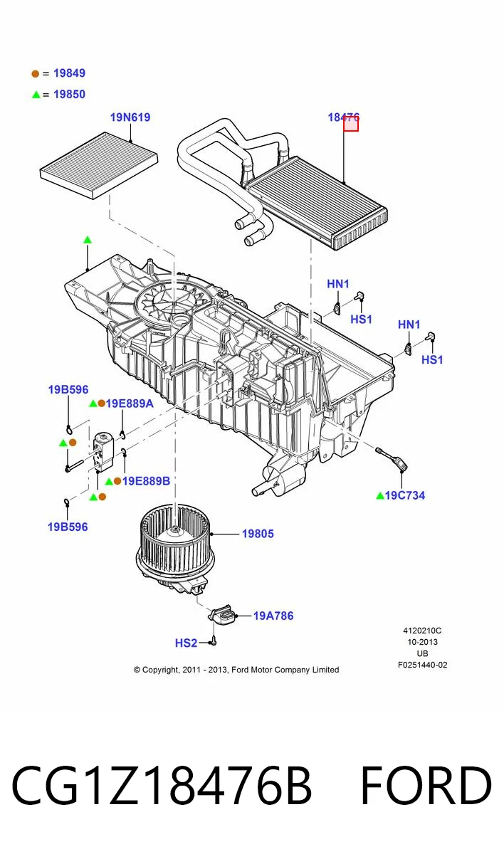 Radiador de forno (de aquecedor) para Ford Explorer  U5