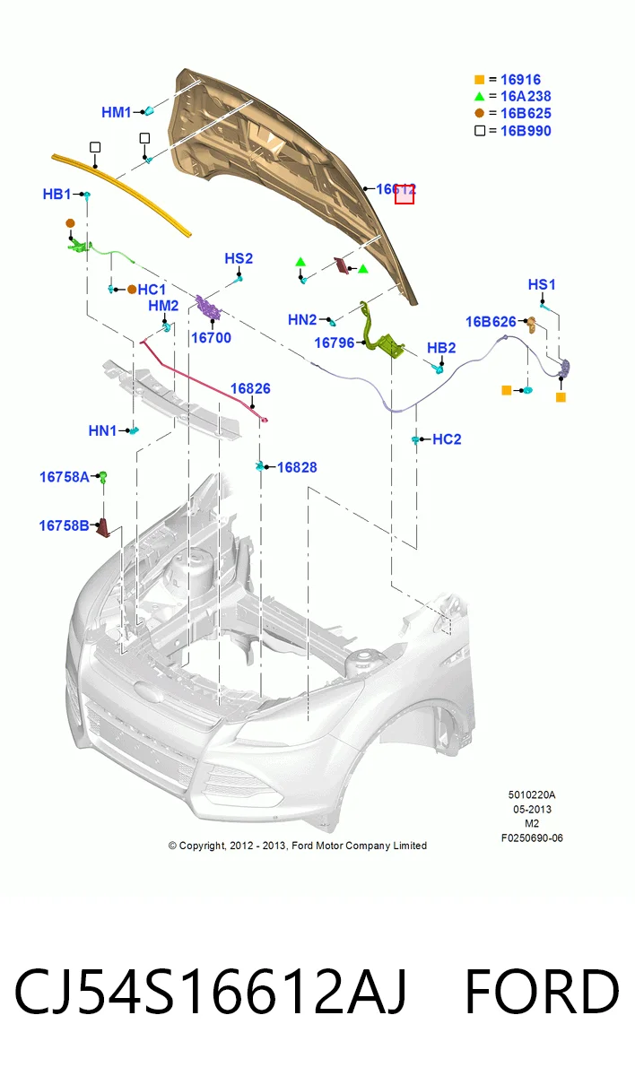 Capota para Ford Kuga II CBS