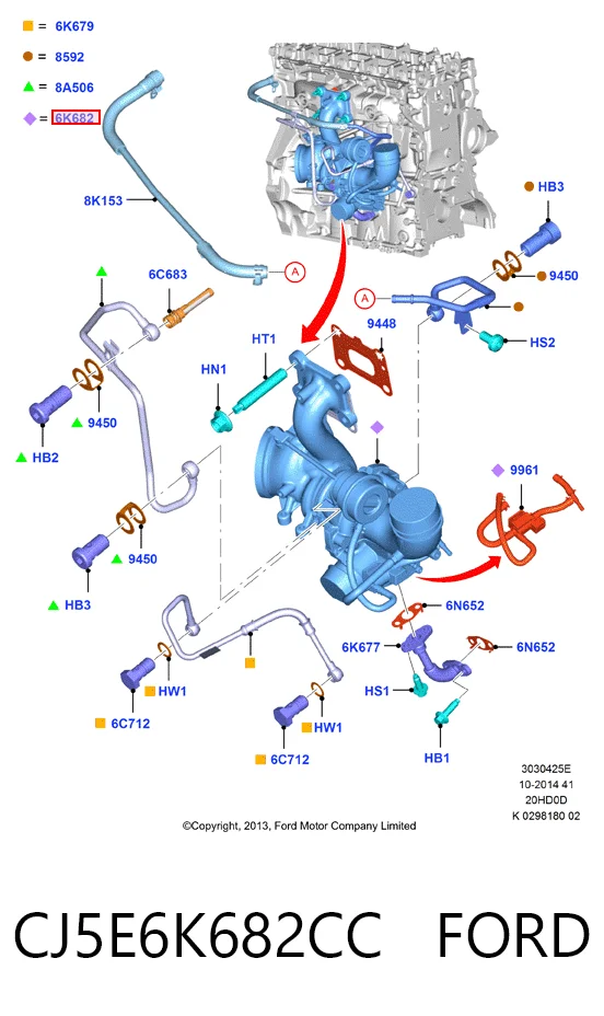 CJ5E6K682CC Ford Turbina