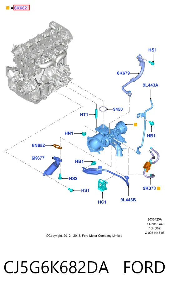 CJ5G6K682DA Ford Turbina