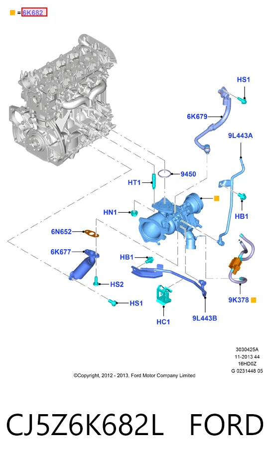 CJ5Z6K682L Ford Turbina