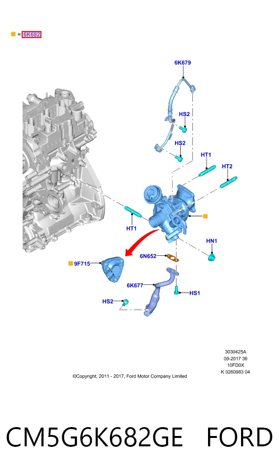 CM5G6K682GE Ford Turbina