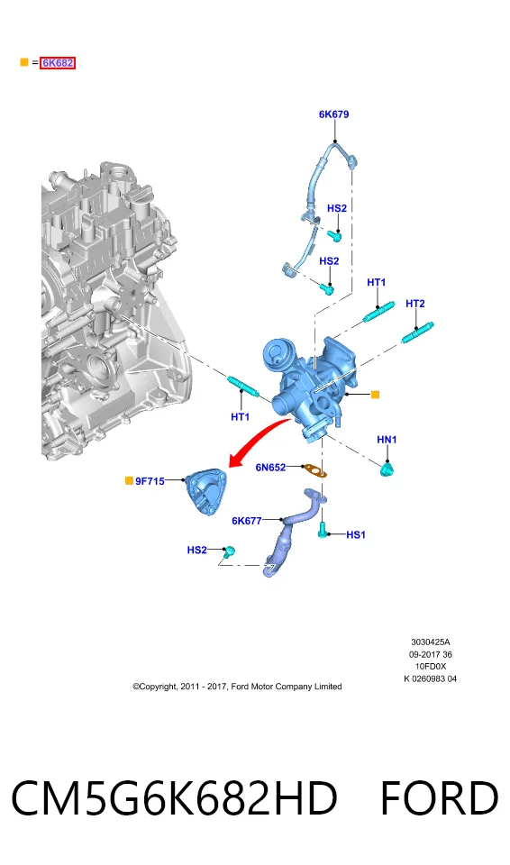 CM5G6K682HD Ford Turbina