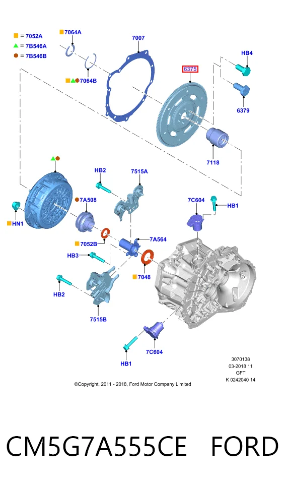 Volante de motor Ford Fiesta Mk6 CB1