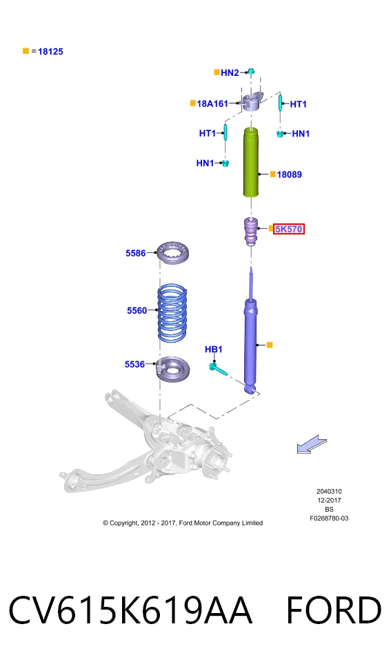CV615K619AA Ford