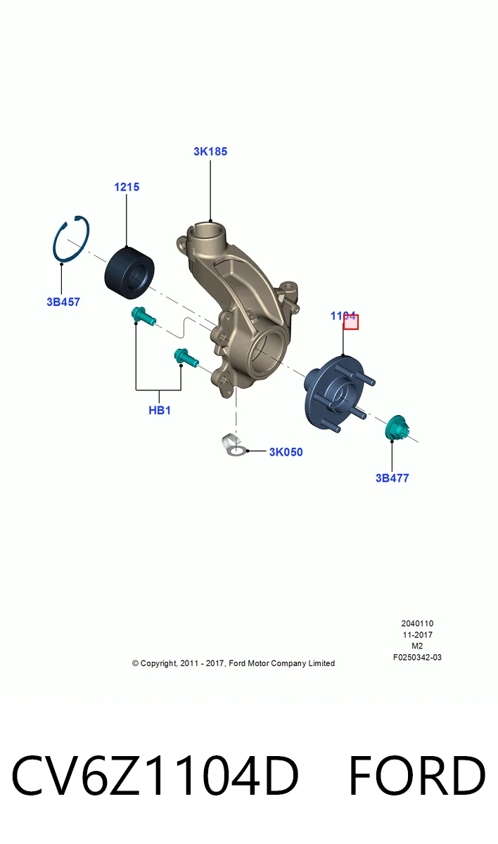Cubo dianteiro para Ford Escape II DM2