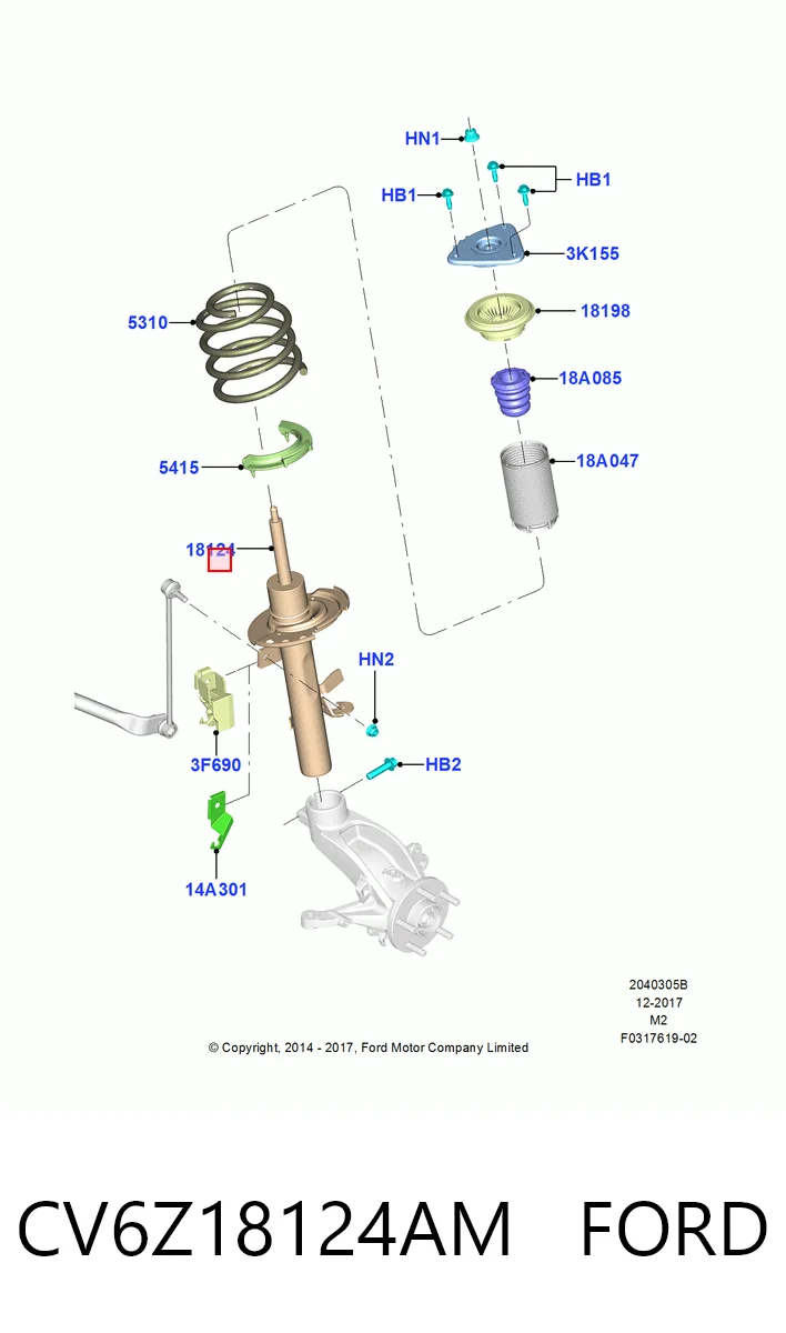 CV6Z18124AM Ford