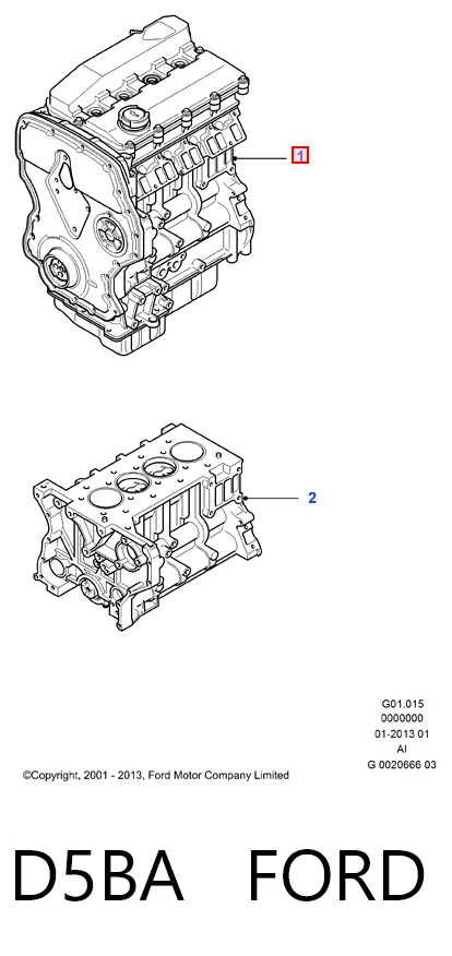 D5BA Ford Motor montado