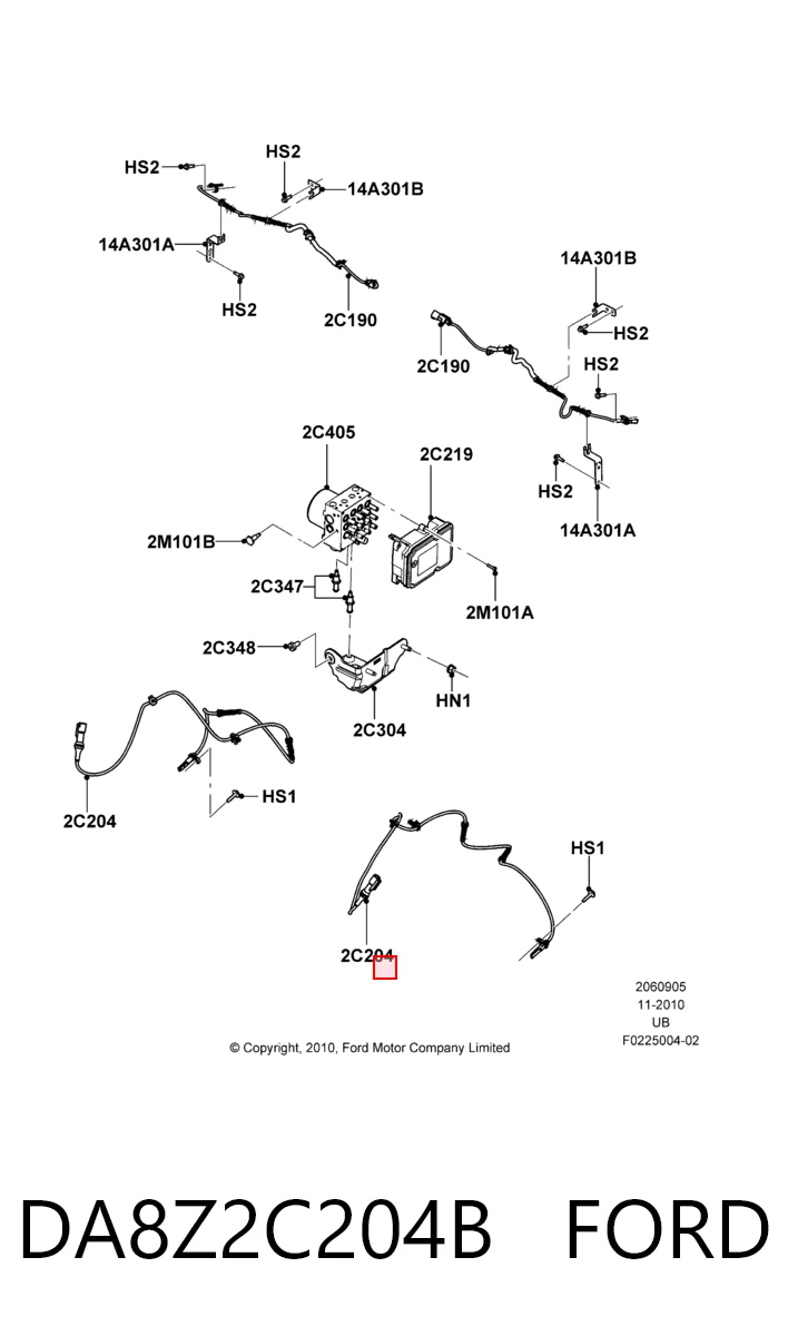 Sensor dianteiro de ABS para Ford Explorer  U5
