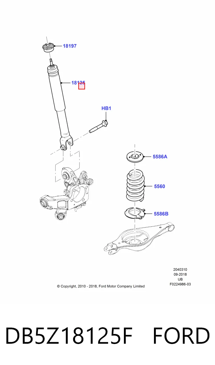 Amortecedor traseiro para Ford Explorer  U5