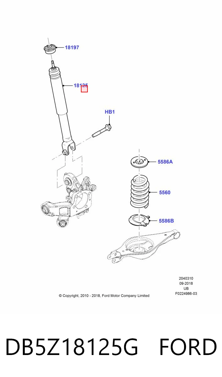Amortecedor traseiro Ford DB5Z18125G preço, a partir de 35,13 USD