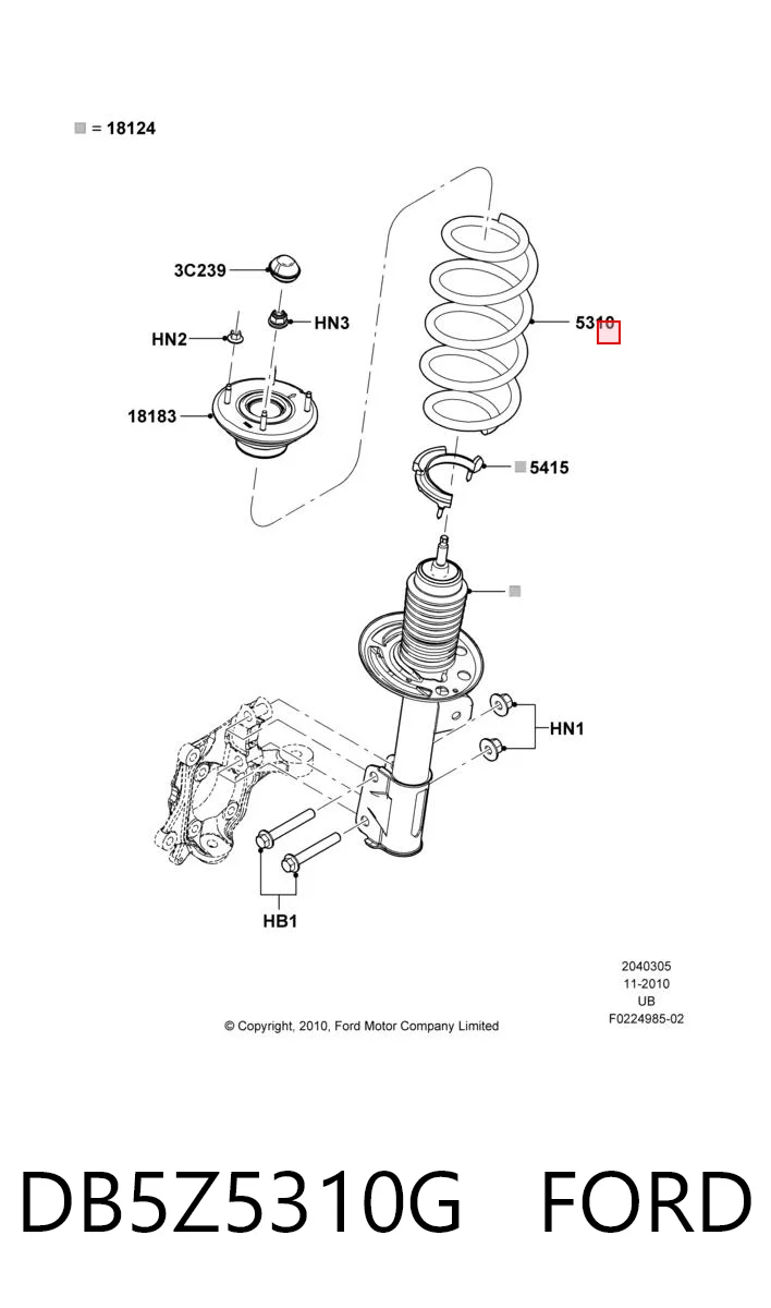 Mola dianteira Ford Explorer  U5