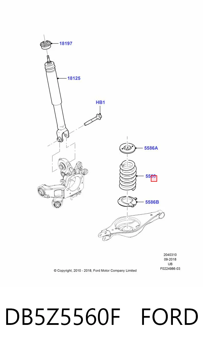 Mola traseira para Ford Explorer U5