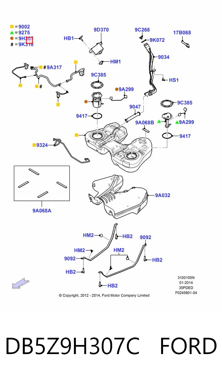 Bomba de combustível elétrica submersível para Ford Explorer  U5