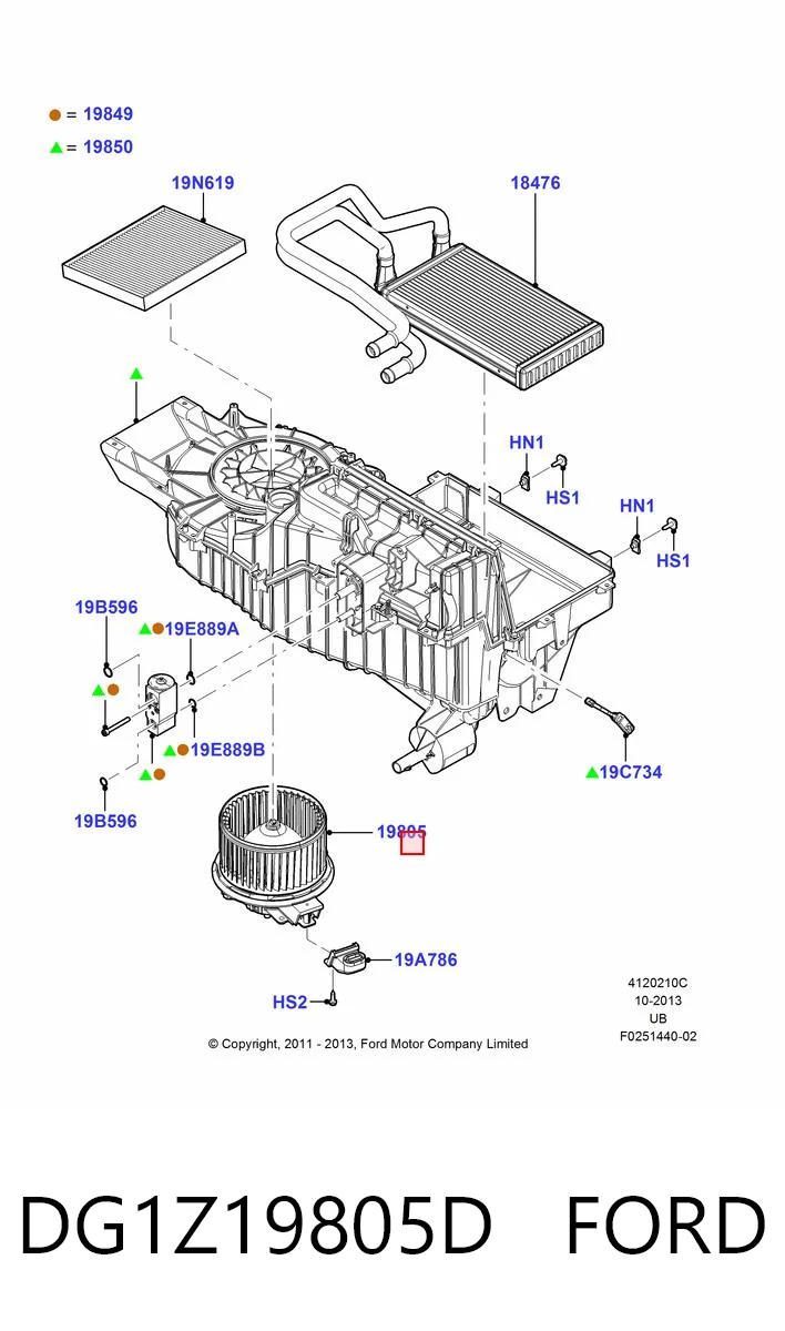 Motor de ventilador de forno (de aquecedor de salão) para Ford Explorer  U5