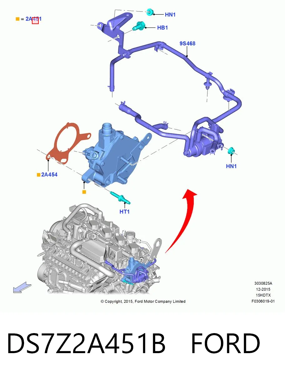 DS7Z2A451B Ford Bomba a vácuo