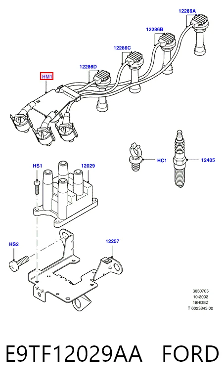 E9TF12029AA Ford Bobina de ignição