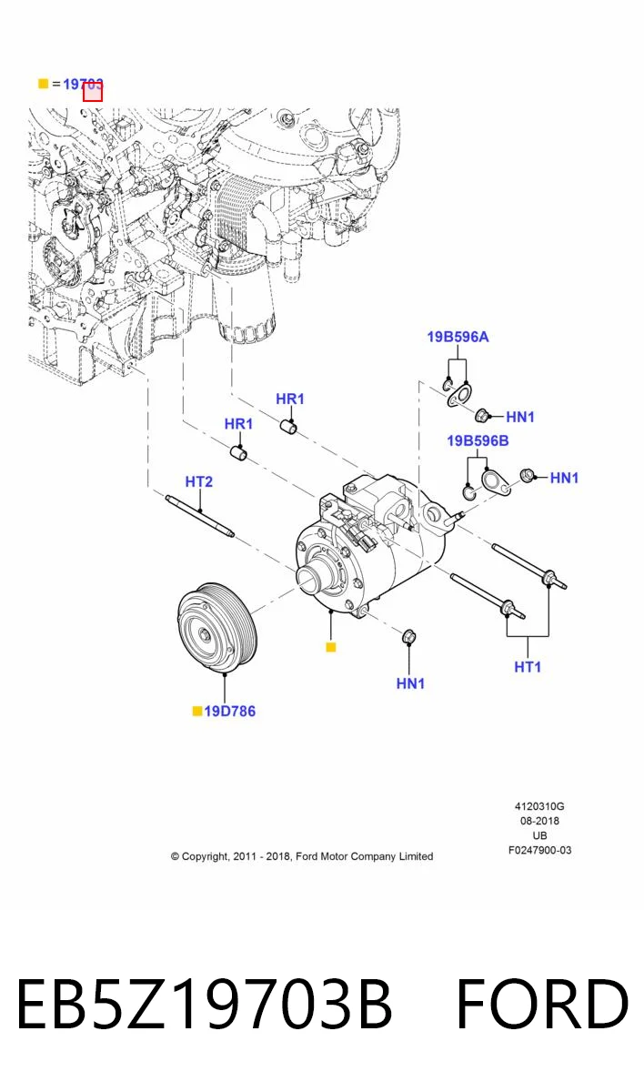 Compressor de aparelho de ar condicionado Ford Explorer  U5