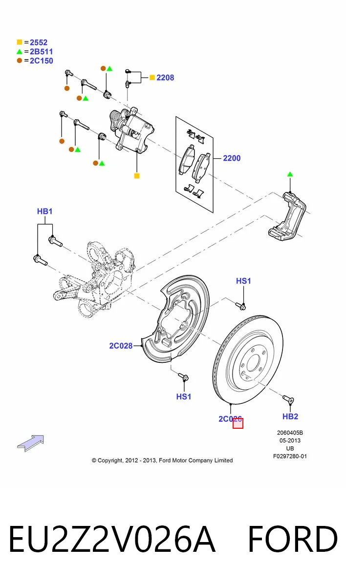 Disco do freio traseiro para Ford Explorer  U5