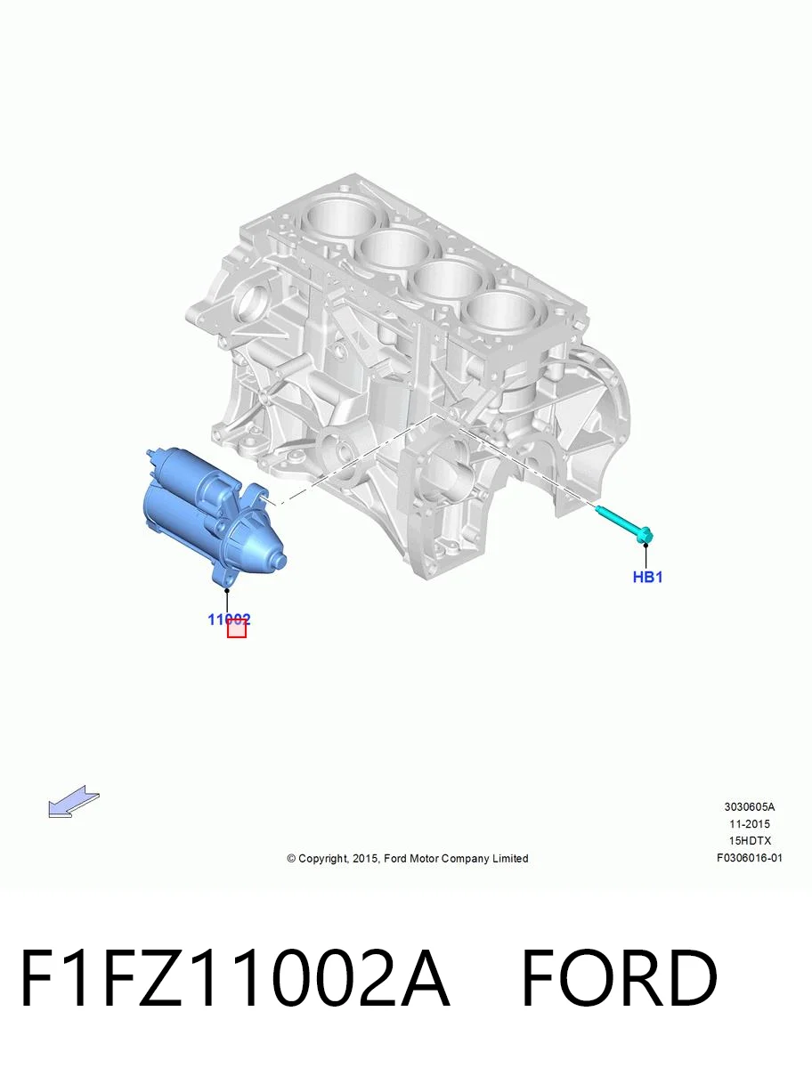 F1FZ11002A Ford Relê retrator do motor de arranco