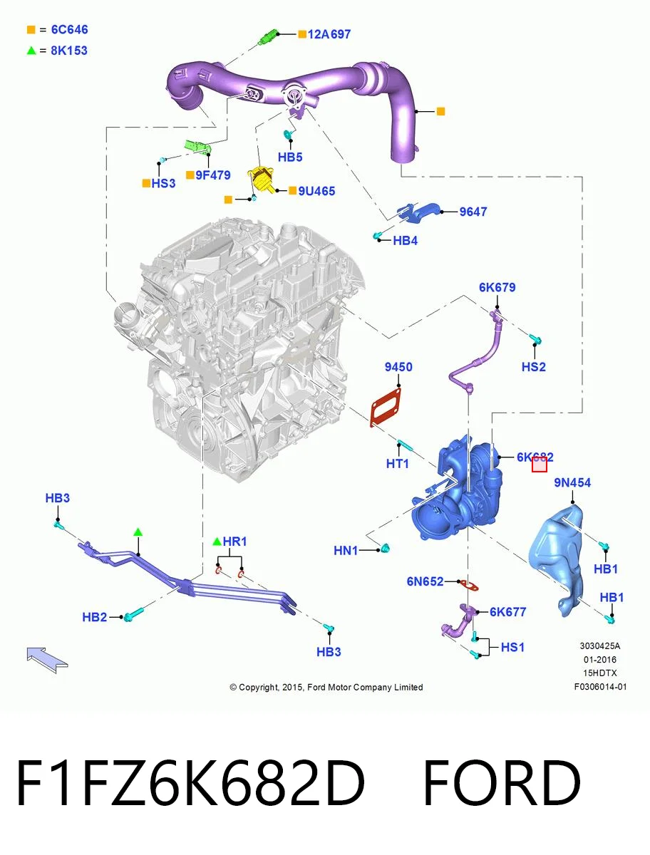 F1FZ6K682D Ford Turbina