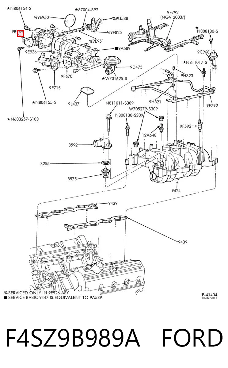 Sensor de posição da válvula de borboleta (potenciômetro) Ford Explorer SUV (2001 - 2005) 
