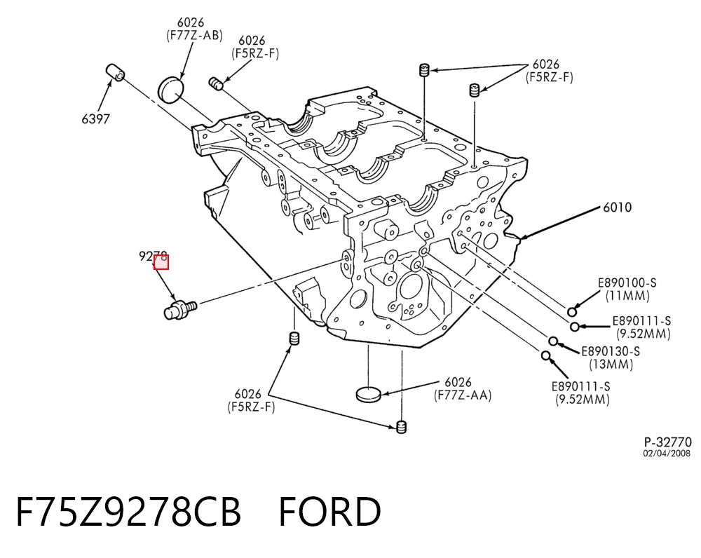  Sensor de pressão de óleo Ford Escape SUV (2001 - 2007) 