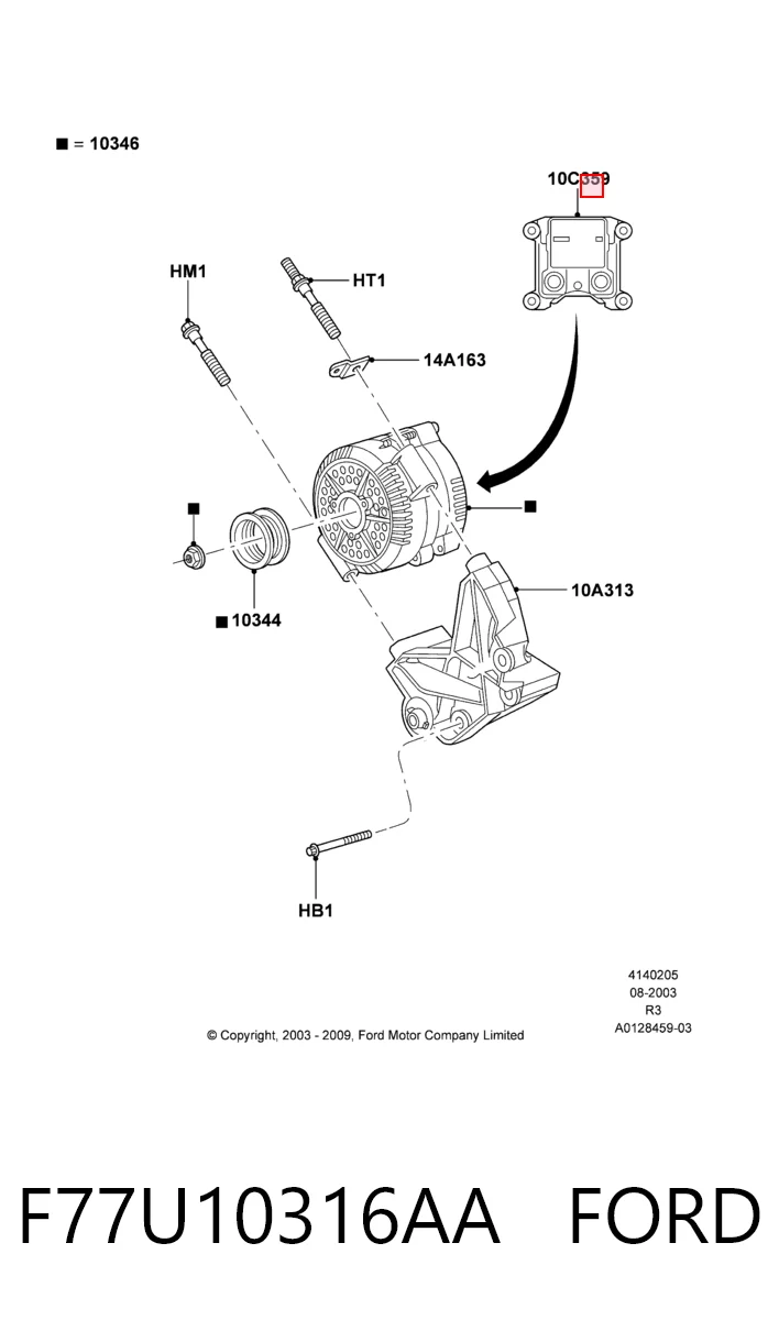 F77U10316AA Ford Relê-regulador do gerador (relê de carregamento)