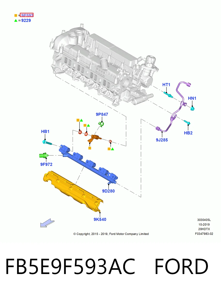 Injetor de injeção de combustível para Ford Escape II DM2