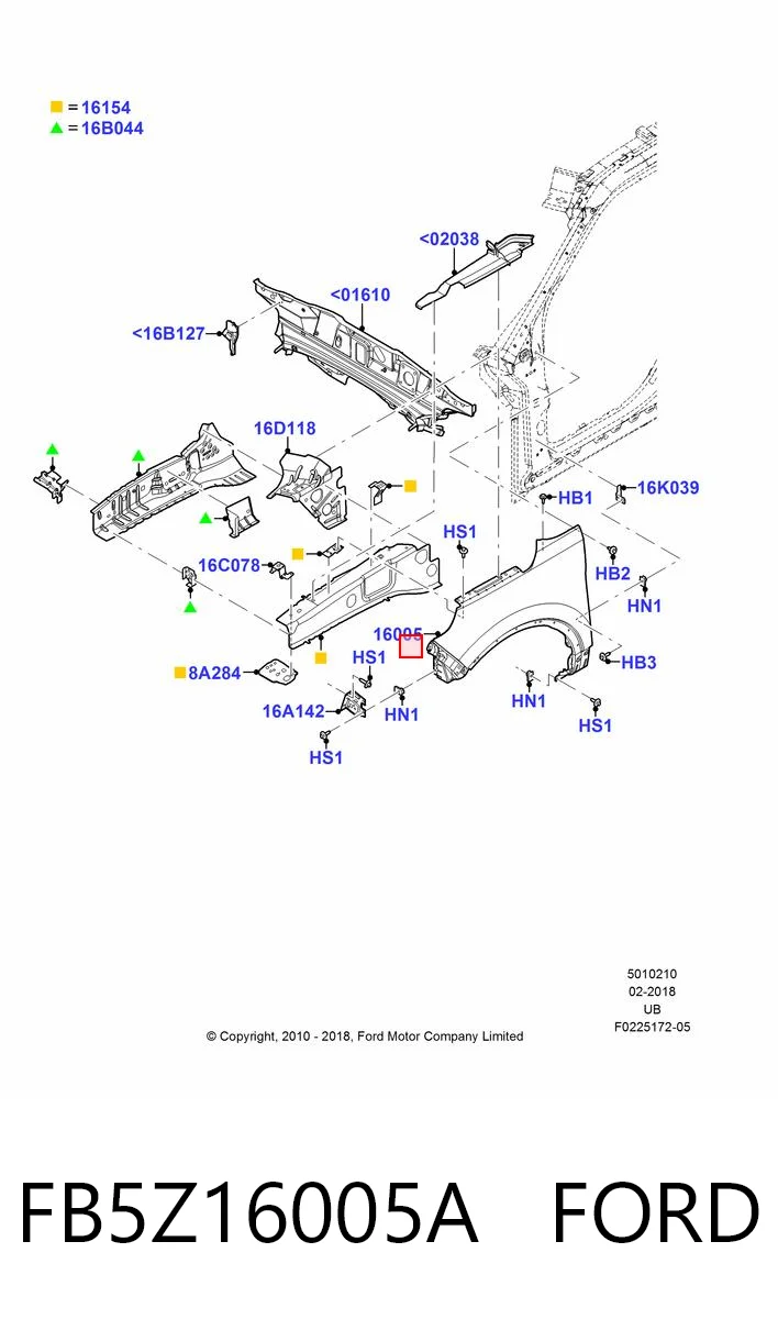 Pára-lama dianteiro direito para Ford Explorer  U5