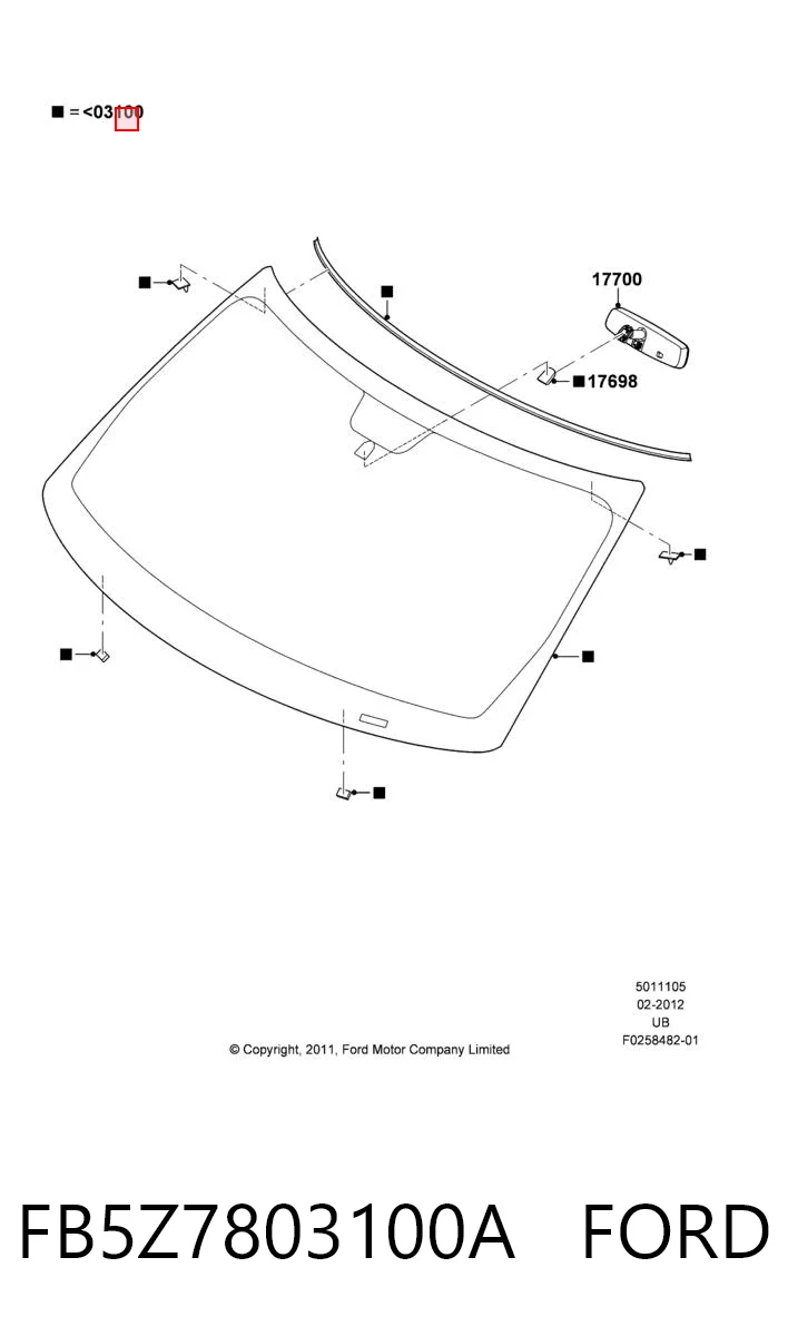 Pára-brisas para Ford Explorer  U5